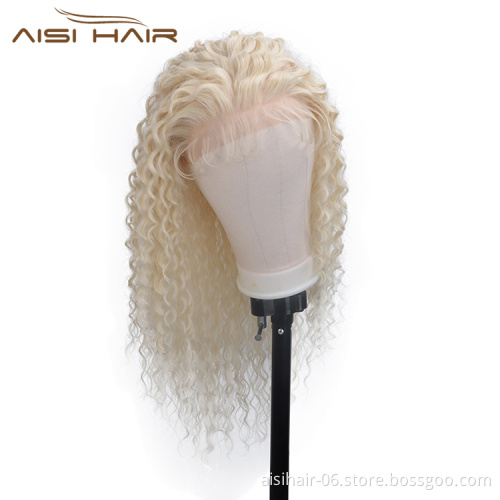 Aisi Hair 13x6 Long Wavy Blonde Wig Afro Kinky Curly Lace Frontal Wig Deep Wave Cosplay Front Lace Hair Wigs For Black Women